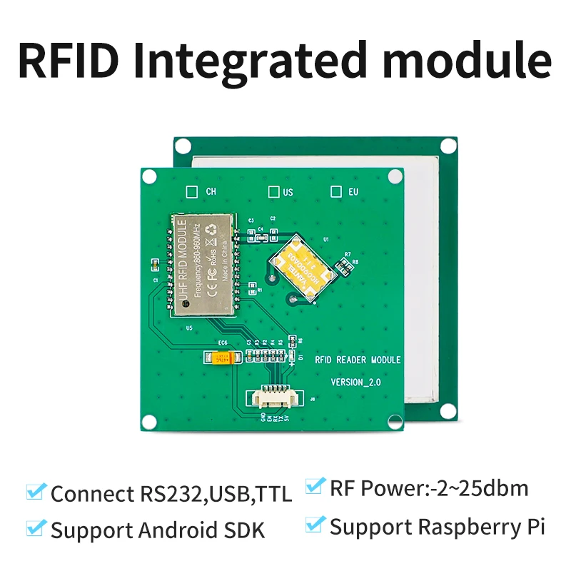 Zugangs kontroll karte Lese antenne integriertes Modul UHF RFID Reader für Himbeer Pi SDK und Software Demo Image