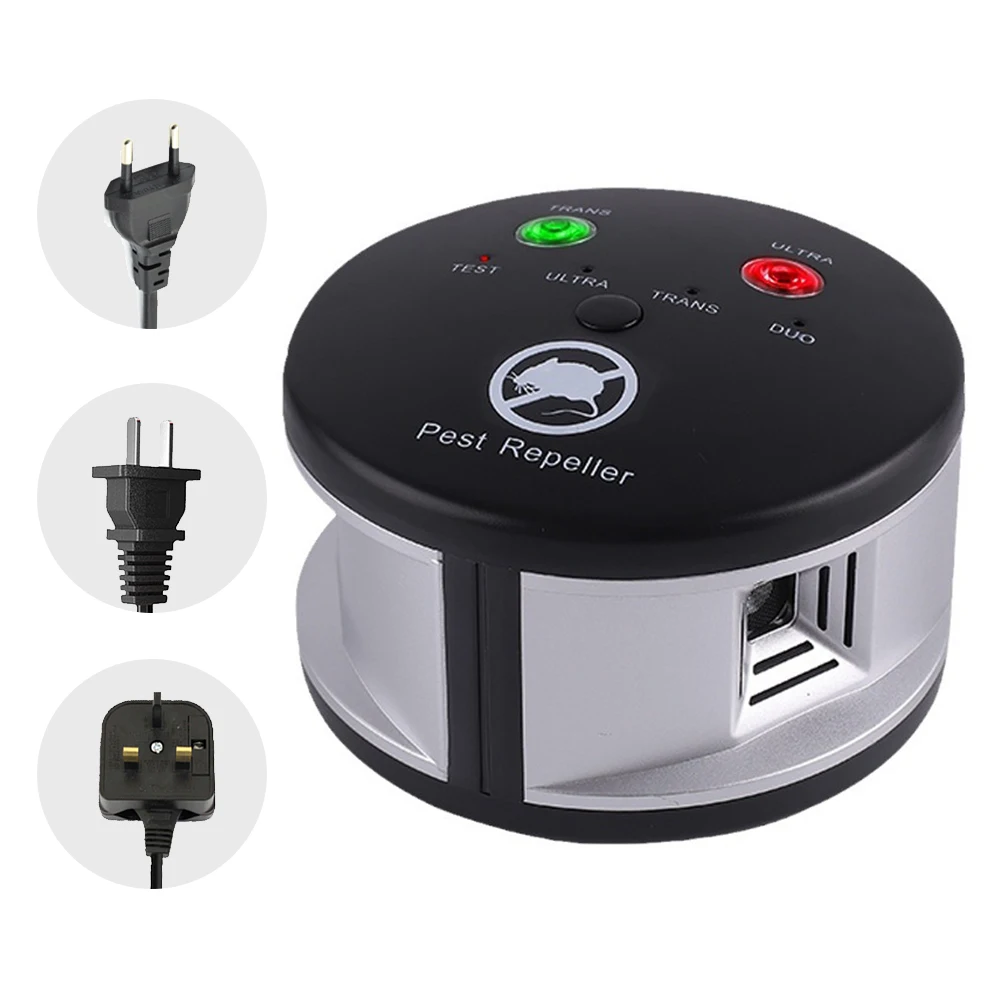 360 Grad Nagetier Ultraschall Schädlings bekämpfer Indoor Maus Abschreckung mittel Repeller 4 Modi Eichhörnchen Repellent Home Keller Garage Rvs Image