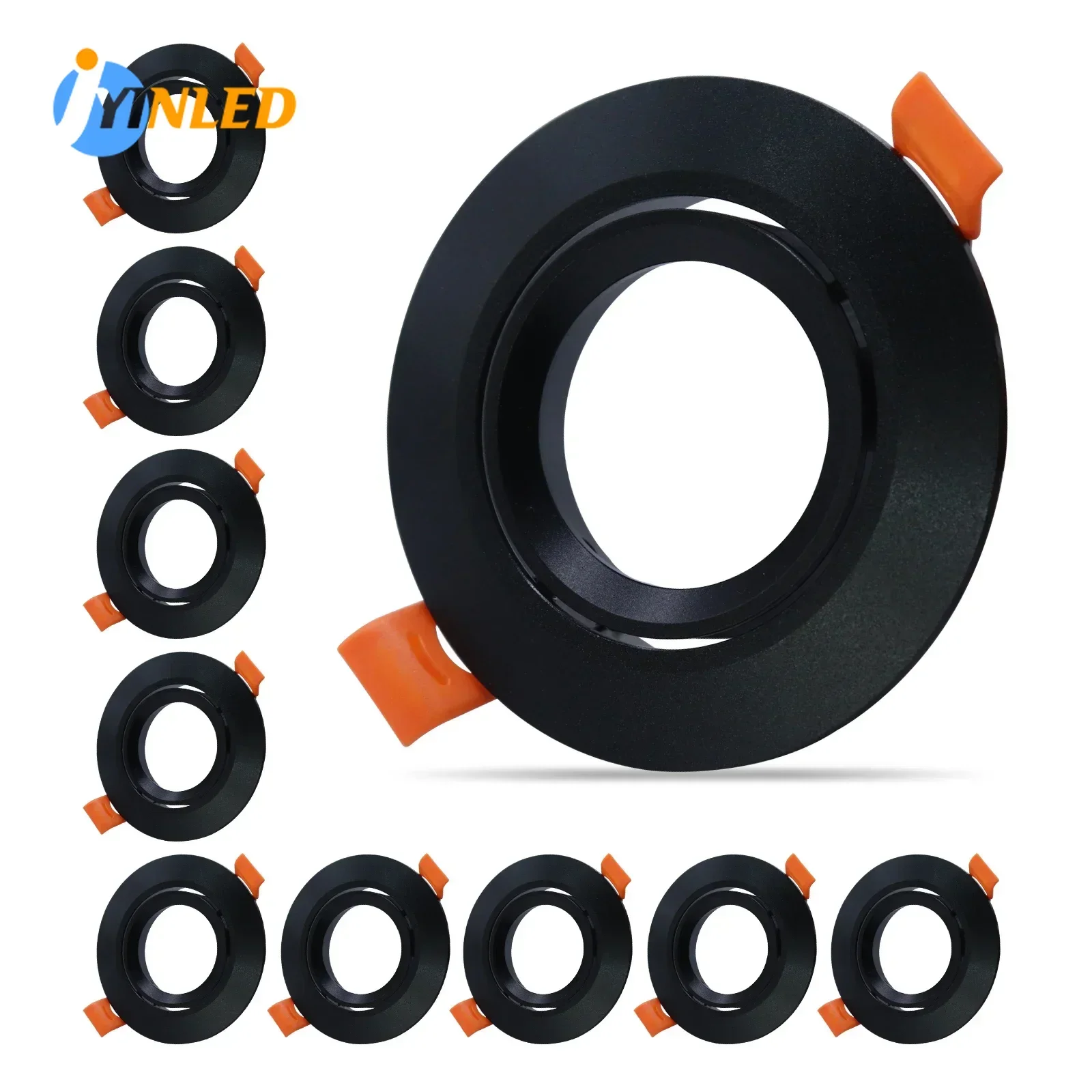 Gu10 mr16 schwarze LED-Leuchten Aluminium druckguss runde Form Einbau Down light verstellbare LED-Spot-Decken leuchte