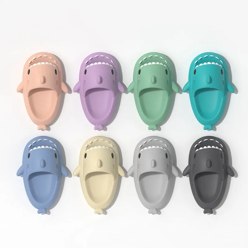 Große Größe 36-47 Hai Hausschuhe Männer Sommer Strand Flip-Flops Weiche EVA Schuhe Dicke Sohle Frauen Sandalen Hause badezimmer Nicht Slip Rutschen