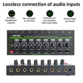 Amplificatore per cuffie stereo a 8 canali con adattatore di alimentazione Mini amplificatore audio portatile a bassissimo rumore per mixer audio