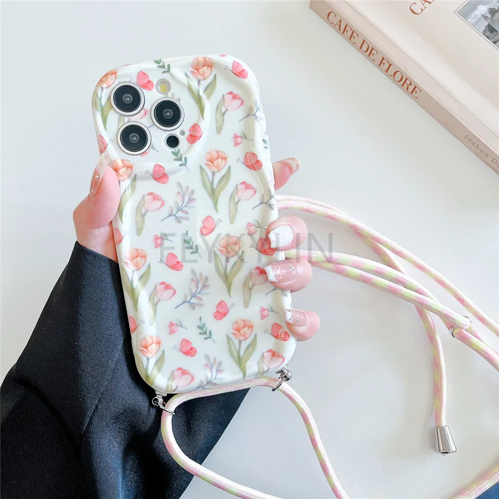 Custodia per telefono con cordino a tracolla per Xiaomi Redmi Note 13 12 Pro 12S 11 11S 10 10S 9 9S 8 Pro Corda Collana con cinturino Custodia morbida in silicone