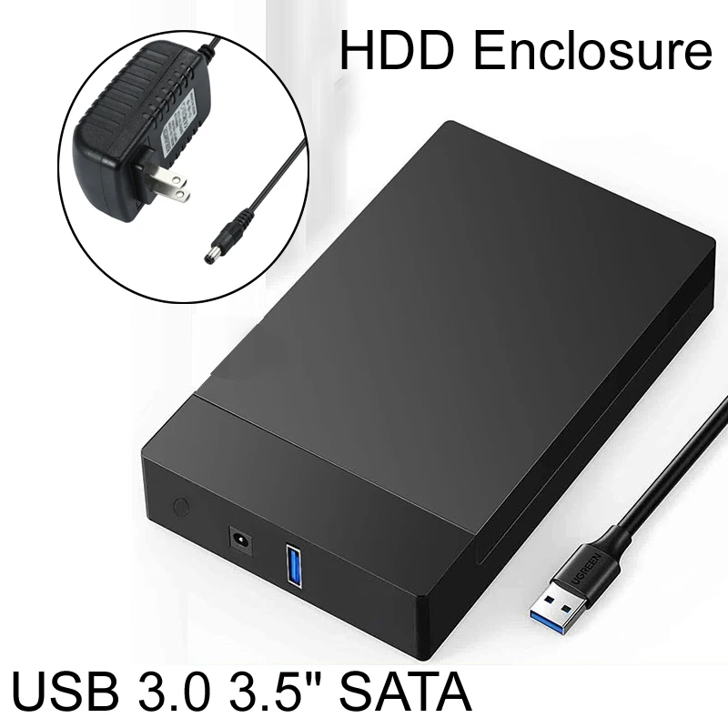 USB 3.0 HDD da 3,5 pollici SATA Custodia per disco rigido esterno Supporto per lettore Custodia per disco rigido da 10 TB Adattatore ad alta velocità per PC Lapop.