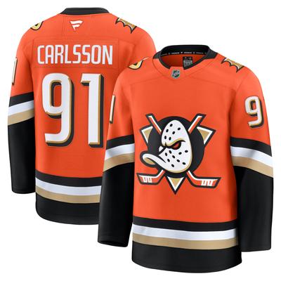 Anaheim Ducks Fanatics Branded Premium Heimtrikot - Schwarz - Leo Carlsson - Herren Image