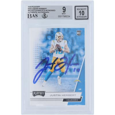 V106832 LosCha Justin Herbert Los Angeles Chargers Autogramm 2020 Panini Playoff #203 Beckett Fanatics Zeuge authentifiziert 9/10 Rookie-Karte 10 Justin Herbert AUT PAA TRADING CARDS 45646 AUTTRC CA01F06892 #42 Image
