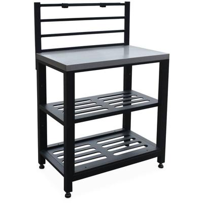 Sweeek - Outdoor-Küchenregal aus Stahl 2 Ablagen L80 cm Image