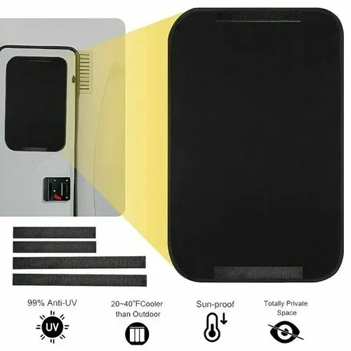 Ombre de porte d'entrée en tissu occultant pour fenêtre de camping-car Hurhome, rideaux de fenêtre