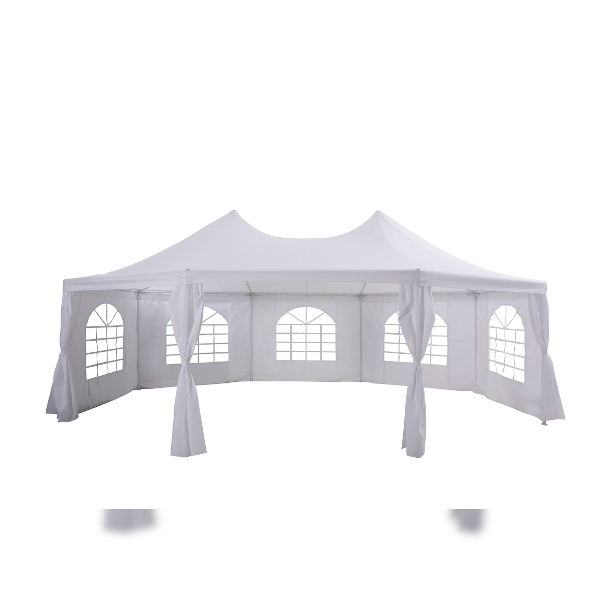 METRO PROFESSIONAL Festzelt mit Seitenwand Milano, Stahl/Polyester, 6.8 x 5 m, wasserabweisend, weiß Image