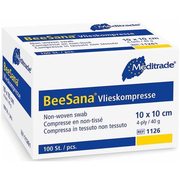 Meditrade 100er-Pack Vlieskompresse »BeeSana« 10 x 10 cm - 40 g Image