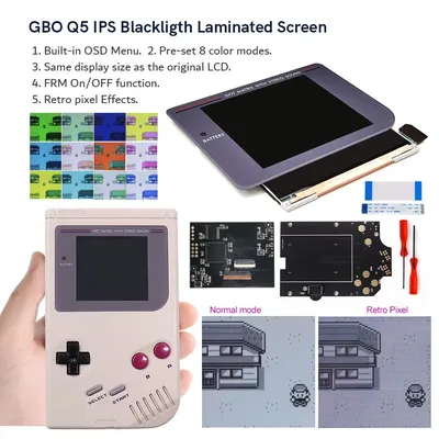 Newest Version Pre-laminated IPS Q5 Screen OSD Menu FRM Function ON/Off Screen Mod+Pre-cut Shell For