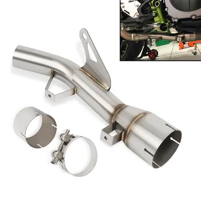 For Kawasaki Z 900 Z900 Z900e 2017-2021 2020 Motorcycle Steel Eliminator Exhaust Muffler Mid Link