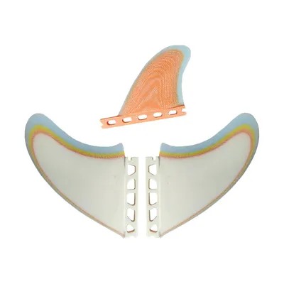 New Three Patchwork Color Future 5.7 Fiberglass Surfboard Propeller Fins Foreign Trade Single Tail
