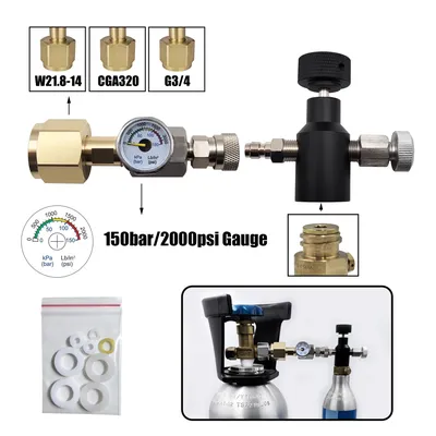 Brand New Filling Station Soda Water Maker Cylinder Tank Bottle CO2 Refill Adapter Connector