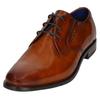 Schnürschuh BUGATTI, Herren, Gr. 41, braun (cognac used), Leder, elegant, Schuhe, Blockabsatz, Businesschuh, Abendschuh, Festtagsschuh mit Prägung