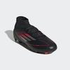 Fußballschuh ADIDAS PERFORMANCE "F50 LEAGUE MID FG/MG KIDS", Gr. 36, core schwarz, iron metallic, lucid rot, Synthetik, sportlich, Schuhe