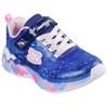 Sneaker SKECHERS "ETERNAL HEART LIGHTS", Kinder, Gr. 30, bunt (navy, multi), Textil, Synthetik, kontrastfarbene Details, Glitzer, sportlich, Schuhe, Blink,-Klettschuh mit Herz-Applikation, Größenschablone zum Download