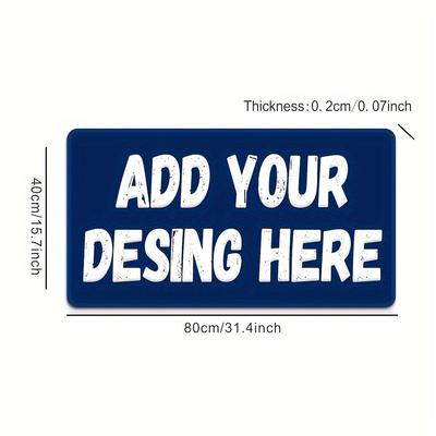 TEMU Customizable Large Rectangular Mouse Pad - Non-slip, Stitched , Natural Rubber - Office, Gaming, And Study - Option Image