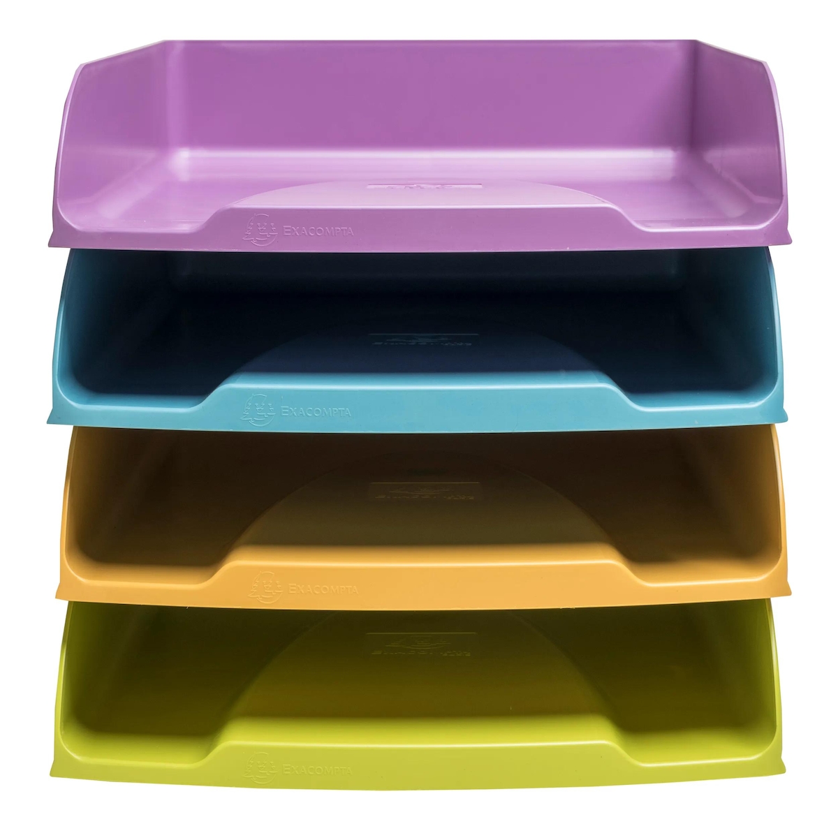 Exacompta 111909SETD Set mit 4 Briefablagen Combo Styli, Kollektion Pop N'Co - Farben sortiert Image