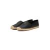 Espadrille TOMMY HILFIGER "TH LOGO LEATHER ESPADRILLE", Damen, Gr. 40, schwarz, Leder, casual, Schuhe, Sommermode, Flats, Slipper, Schlupfschuh in schmaler Form