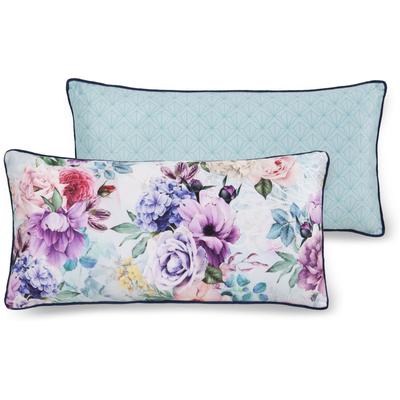 Dekokissen DESCANSO "Anamin", bunt (multi, geblümt), B:30cm L:60cm, Polyester, Dekokissen_Sitzkissen_Kissenhüllen, Mit Füllung, 1 Stück, Mit Biese, 30x60, Wendeoptik, Weich, Blumen Image