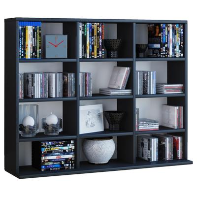 Standregal VCM "VCM Holzregal stehend platzsparender CD-Schrank für 480 CDs oder 224 DVDs Maße:H. 82 x B. 102 x T. 23 cm