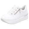 Plateausneaker REMONTE, Damen, Gr. 40, weiß, Leder, unifarben, sportlich, Schuhe, Freizeitschuh, Halbschuh, Schnürschuh mit gepolstertem Schaftrand, Topseller