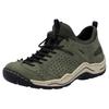 Slip-On Sneaker RIEKER, Damen, Gr. 42, grün (khaki), Lederimitat, Textil, sportlich, Schuhe Sneaker, Schlupfschuh, Freizeitsneaker, Halbschuh mit markanter Laufsohle
