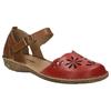 Sandale JOSEF SEIBEL "Rosalie 04", Damen, Gr. 38, rot (rot, braun), Leder, casual, Schuhe, mit weichem Lederfutter