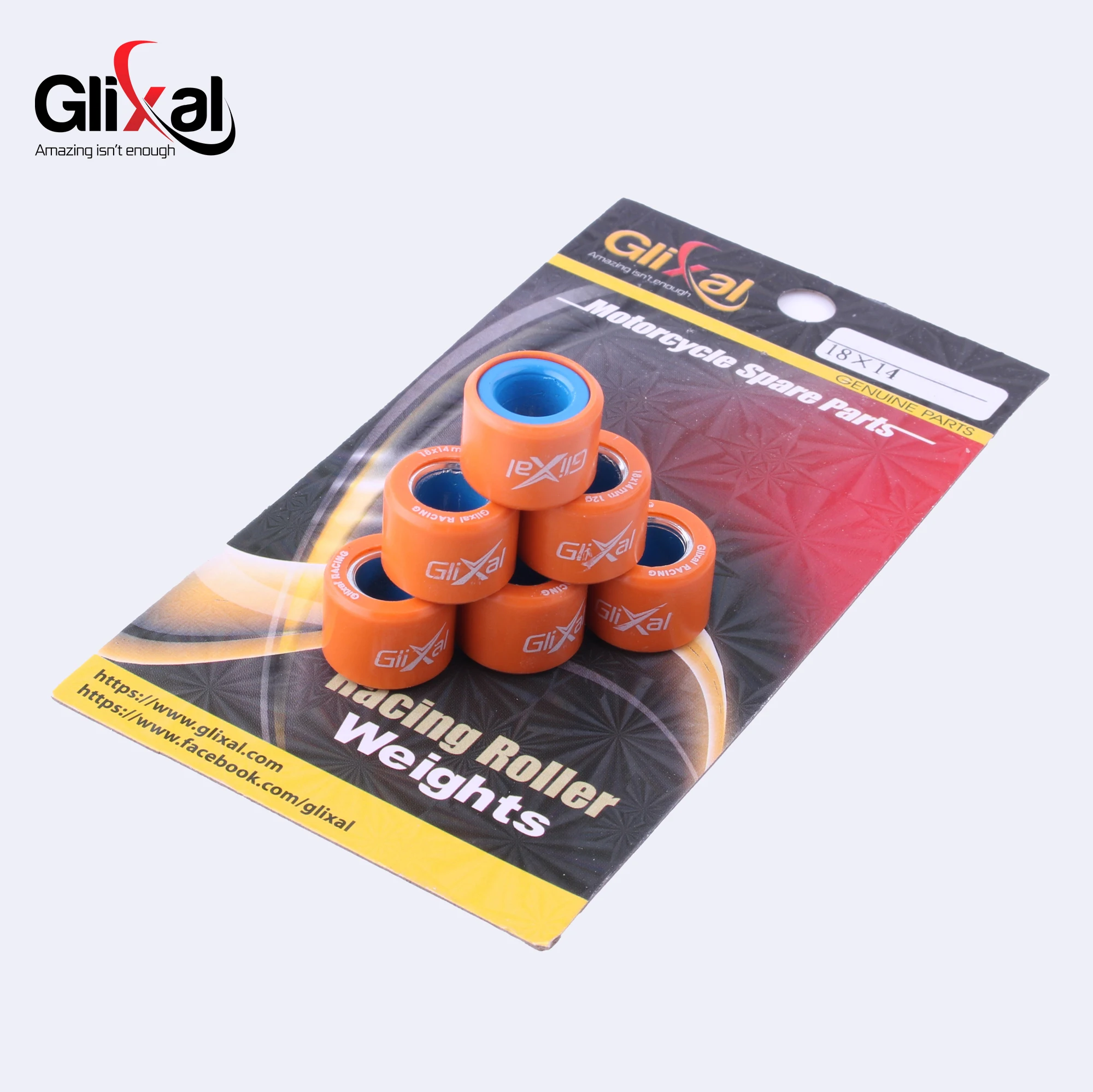 Glixal 18x14mm High Performance Racing Variator Roller Weights for Kymco Lexmoto Peugeot SYM GY6 125 150cc Scooter Moped ATV
