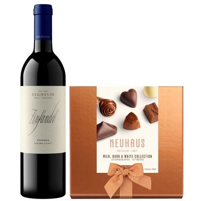 90 Point Zinfandel & Neuhaus Chocolates Gift Set