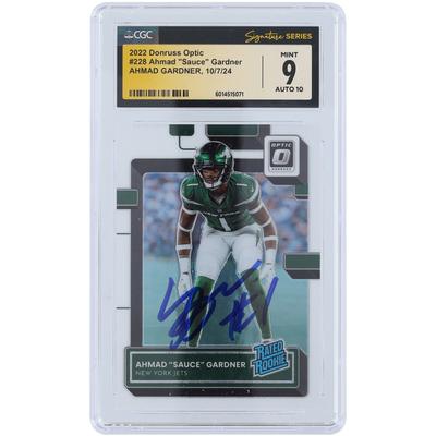 V106832 JET Ahmad Gardner New York Jets Autogramm 2022 Panini Donruss Optic #228 CGC Fanatics Zeuge authentifiziert 9/10 Rookie-Karte 1 Ahmad Sauce Gardner AUT PAA TRADING CARDS 45642 AUTTRC CA01F06836 #35 Image