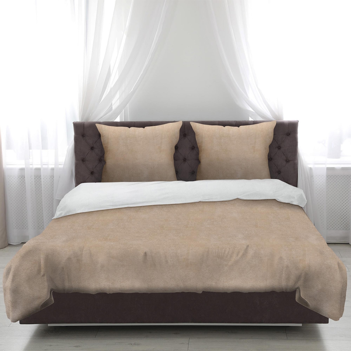 Bestlivings Bettwäsche Cashmere Touch - 80x80+155x220 cm - Beige / Taupe Image