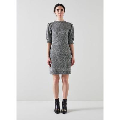 Phillipa Black And Grey Prince Of Wales Jersey Dress, Multi