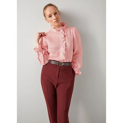 Camille Pink & Camel Stripe Blouse, Pink