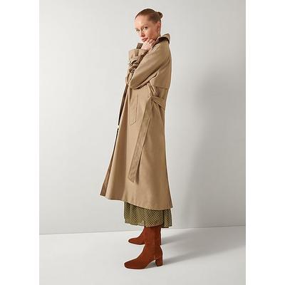 Keaton Stone Double Breasted Trench Coat, Pale Beige