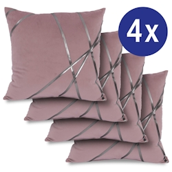 Matratzen Discount 4er-Set Dekokissen rosé 45 x 45 cm Image