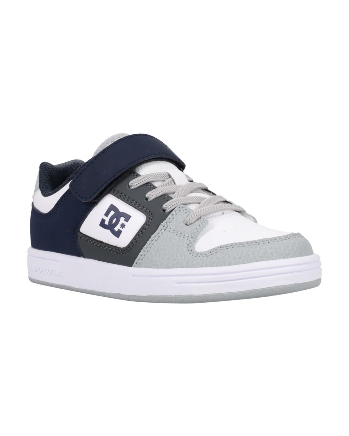 Sneaker DC SHOES "Manteca 4 V", Kinder, Gr. 12(29), blau (navy, grau), 51% Leder, 49% Synthetikmaterial, Schuhe Sneaker