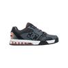 Sneaker DC SHOES "Versatile", Gr. 7(39), grau (grau, schwarz, orange), Obermaterial: Leder (Kuh) / Futter: Textil / Außensohle: Gummi, Schuhe