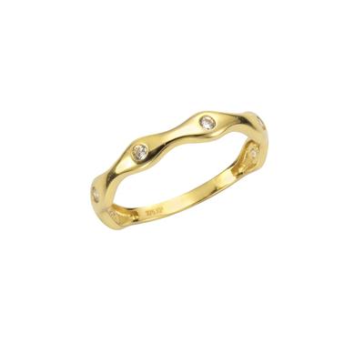 Fascination by Ellen K. - Ring 375/- Gold Zirkonia weiß Ringe 1 ct Damen