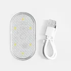 1-4 pezzi LED wireless luce interna lampada da soffitto magnetica per auto luce da lettura decorazioni per auto magnete per tetto illuminazione interna