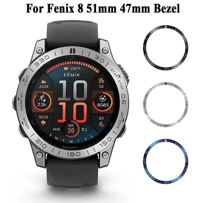 Metall-Lünettenring-Abdeckung für Garmin Fenix 8 AMOLED Solar Sapphire Smartwatch 51 mm/47 mm Image