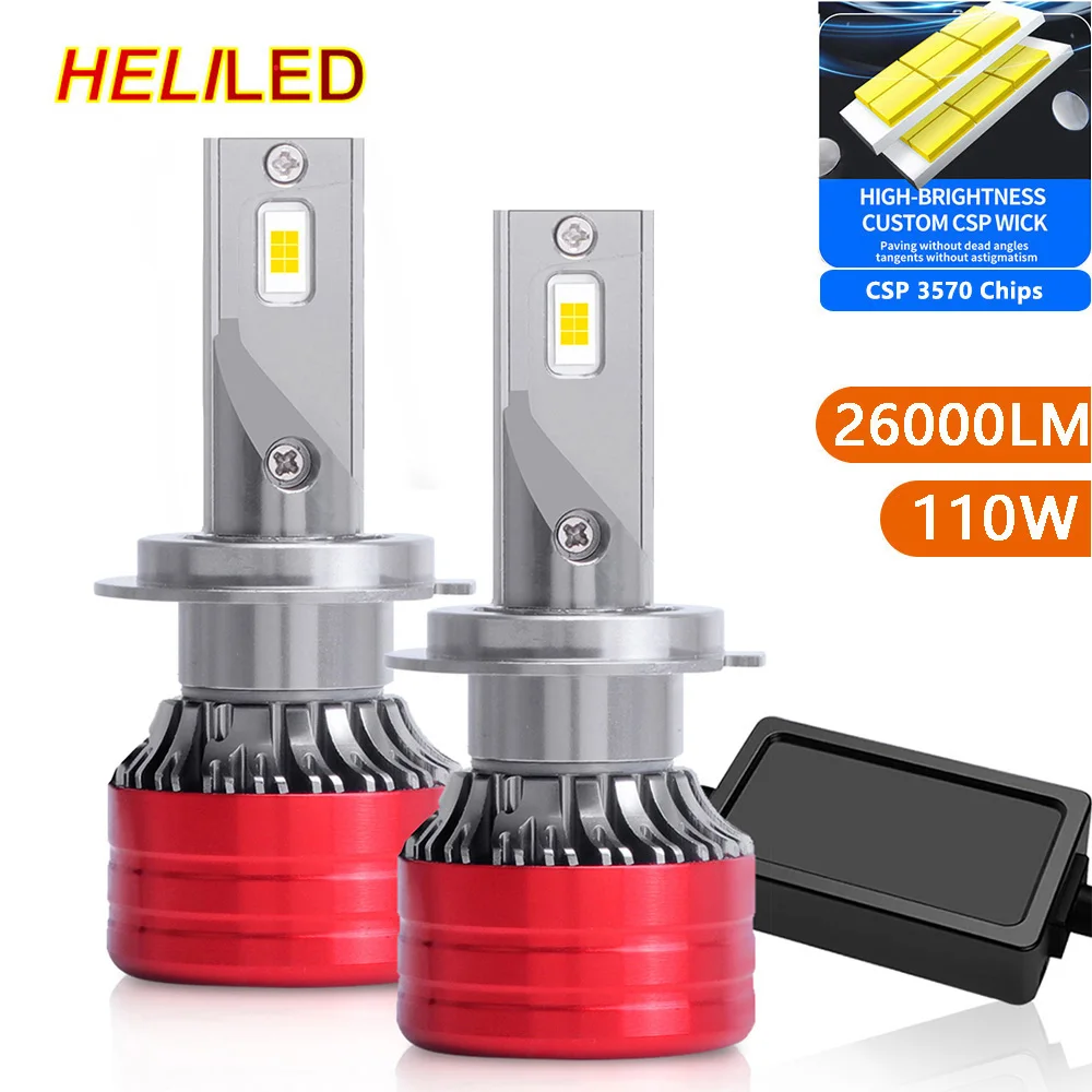 Faro Auto H4 H7 Led 26000LM 110W CANBUS LED faro H7 H1 H8 H9 H11 9005 HB3 9006 HB4 6000K fari Auto fendinebbia lampadine
