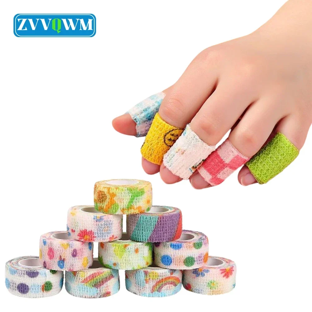 5 Teile/satz Elastische Selbst Kleben Verband Wrap Erste Hilfe Verstauchung Elastische Kohäsive Verband Sport Verletzungen Finger Verband Wrap Kleber Image