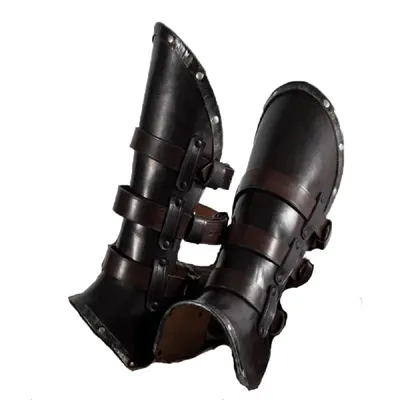 Männer Medieval Retro Stil Fuß Abdeckung Halloween Party Saxon Soldat Ritter Cosplay Kostüm Schutzhülle Getriebe Vintage Military Rüstung Image