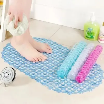 PVC Anti-skid Bath Mats Soft Shower Mat Massage Mat with Suction Cup Non-slip Bathtu Bath Mat Bathroom Accessories