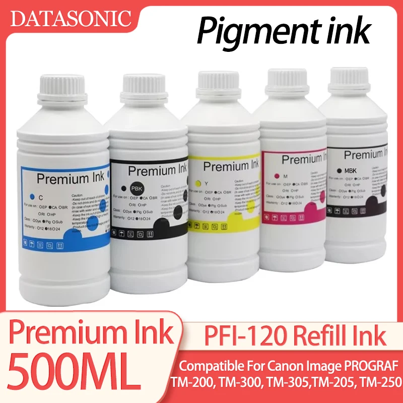 500ml PFI-120 pigment tinte für Canon TM-200 TM-205 TM-300 TM-305 TM-5300 TM-5305 TM-5200 TM-5205 Drucker füllende Tinte mbk c m y bk Image