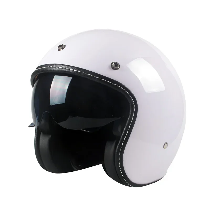 ECE DOT Neue Casco Capacetes Motorrad Retro Vintage Motocross Helm 3/4 Open Face Roller Helme XS L Xl Image