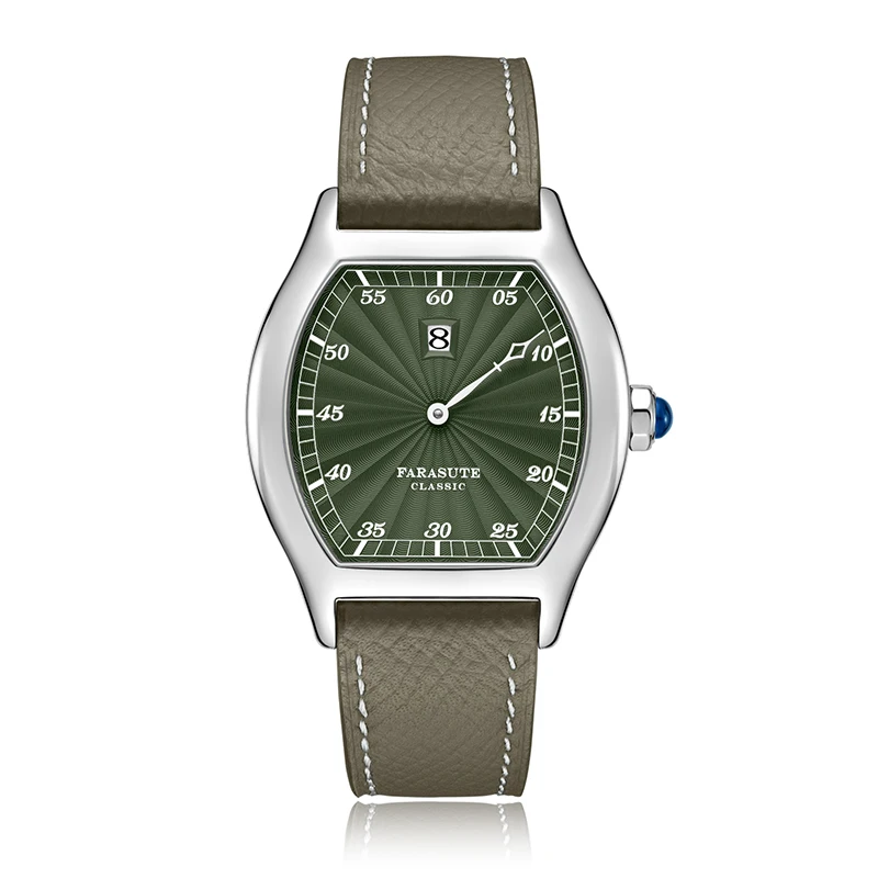 FARASUTE Männer Automatische Uhr 36mm * 44mm Luxus Jump Stunde Luxus Tonneau Mechanische Armbanduhr Saphir Wasserdicht ST17 Image