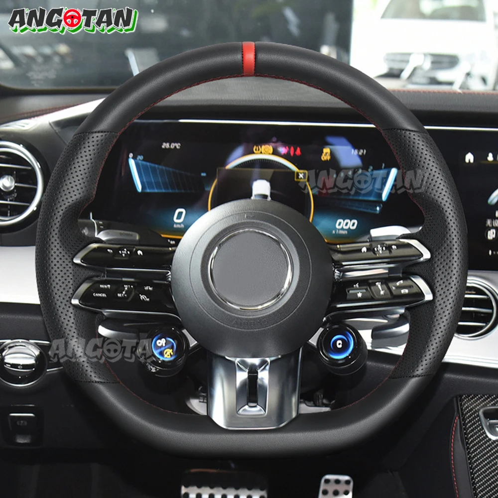 Kohlefaser-Lenkrad für Mercedes-Benz AMG GT W167 W177 W190 W205 W206 S63 C43 E53 CLA GLA Vollleder-Lenkrad Image