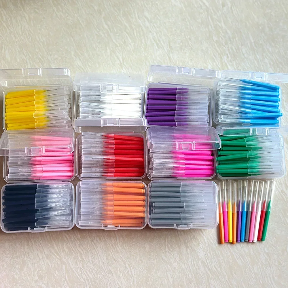 50/60pcsinter dental Zahnbürste Gesundheits wesen Zahn aufhellung Inter dental reiniger Kiefer ortho pä dische Zahnbürste Mundhygiene-Tool Image